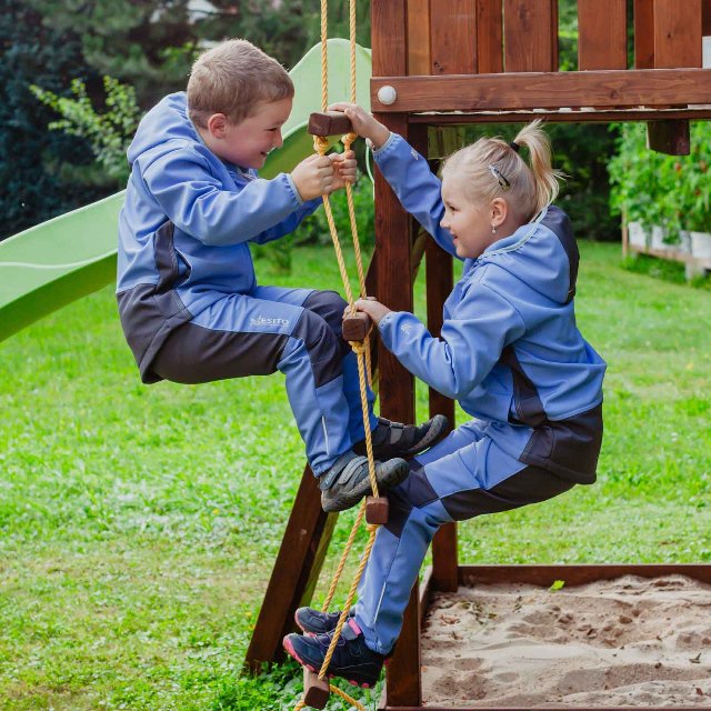 Esito Dětské softshellové kalhoty DUO modrá 