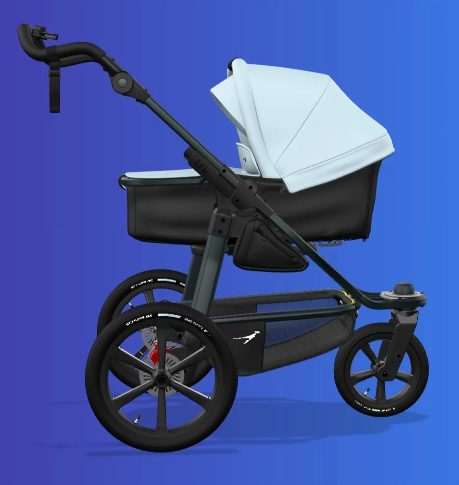 Tfk proA frame + carrycot mono/pro combi unit blue dual
