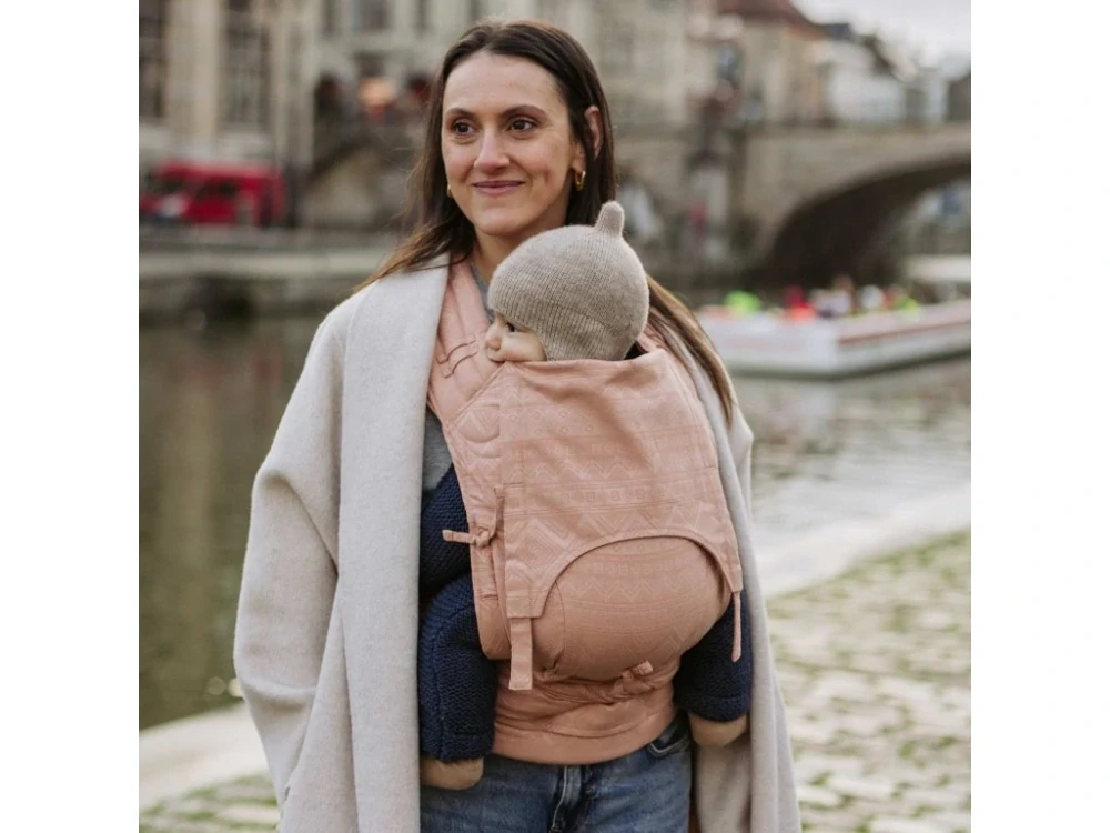 Ergonomické nosítko Fidella FlyClick Baby - Cubic Lines - Tuscany