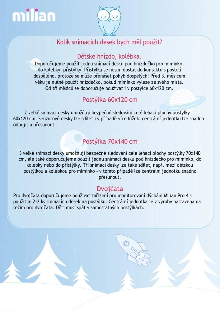 Milian Lite 2 - se dvěma sensorovými podložkami