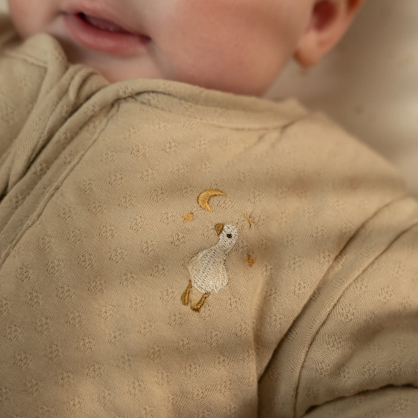 Spací pytel s oddělitelnými rukávy 70 cm Husa Beige Newborn Naturals