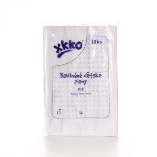 Xkko Dětské pleny Classic 70x70cm Bílé 10 ks