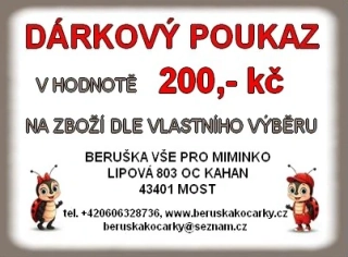 Beruška Kočárky Dárkový poukaz v hodnotě 200.- kč