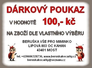 Beruška Kočárky Dárkový poukaz v hodnotě 100.- kč