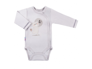 Eevi Body rozepínací s dlouhým rukávem SNOW šedá
