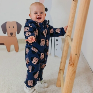 Eevi TEPLÁKOVÝ OVERAL S KAPUCÍ PES