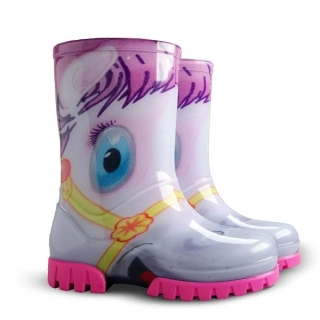 DEMAR - Dětské barevné holínky TWISTER PRINT 0036 HA pony
