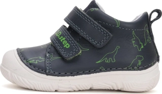 D. D. step celoroční boty S082-51705 tmavomodré s dinosaury
