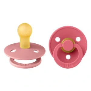 BIBS Colour dudlíky z přírodního kaučuku 2ks – velikost 2 dusty-pink-coral