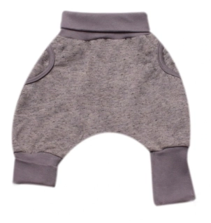 Polodupačky baggy rostoucí bavlněné s kapsičkami MKcool KT0209 šedý melír ČR