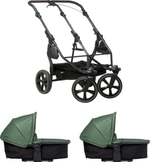 Tfk set duo2 frame 2025 - air chamber wheel + carrycot olive