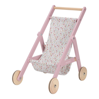 Kočárek pro panenky golfky dřevěné Pink