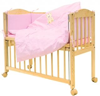 Scarlett 7dílná souprava do postýlky Baby MÉĎA 90 x 41 cm - růžová