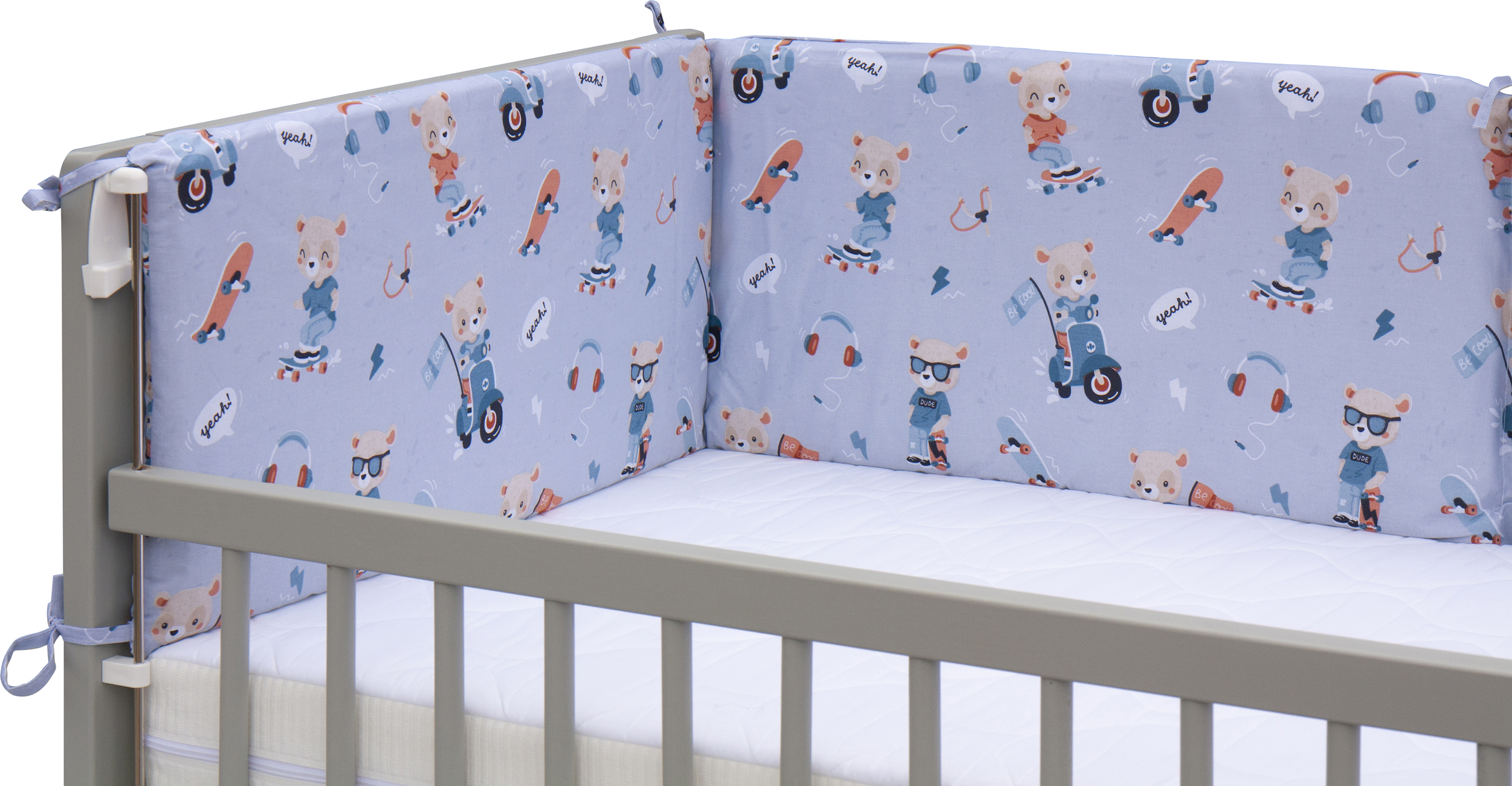 Scarlett Mantinel do postýlky 4dílný - Peko - 180 x 30 cm - modrá